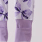 Purple Bow Zip Bamboo Romper