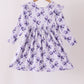 Purple Bow Zip Bamboo Dress