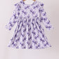 Purple Bow Zip Bamboo Dress