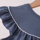 Navy football bow french knot bloomer set