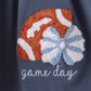 Navy football bow french knot bloomer set