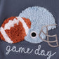 Navy football bow french knot jonjon