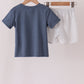 Navy football bow french knot shorts set
