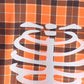 Orange skeleton plaid pants set
