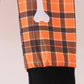 Orange skeleton plaid pants set
