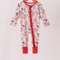 Red milk cookie bamboo romper