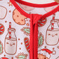 Red milk cookie bamboo romper
