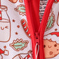Red milk cookie bamboo romper
