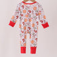 Red milk cookie bamboo romper