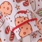 Red milk cookie bamboo pajama set