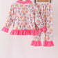 Pink milk cookie bamboo ruffle pajama set