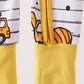 Yellow Construction Trucks Zip Bamboo Romper