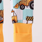 Yellow construction trucks bamboo romper