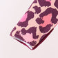 Pink leopard bamboo zipper romper