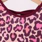 Pink leopard bamboo pants set
