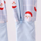 Blue Santa Claus Zip Bamboo Romper
