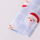 Blue Santa Claus Zip Bamboo Romper