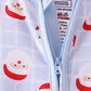 Blue Santa Claus Zip Bamboo Romper