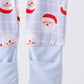 Blue Santa Claus Zip Bamboo Romper