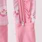 Pink Santa Zip Bamboo Romper