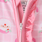 Pink Santa Zip Bamboo Romper