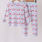 Blue Santa Claus Bamboo Pajama Set