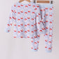 Blue Santa Claus Bamboo Pajama Set
