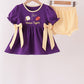 Purple LSU Geaux Tigers Embroidery Bloomer Set