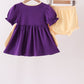 Purple LSU Geaux Tigers Embroidery Bloomer Set