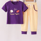 Purple LSU Geaux Tigers Embroidery Pants Set