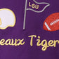 Purple LSU Geaux Tigers Embroidery Pants Set