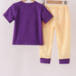Purple LSU Geaux Tigers Embroidery Pants Set