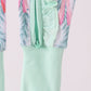 Green bow christmas tree bamboo zipper romper