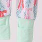 Green bow christmas tree bamboo zipper romper