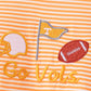 Orange Tennessee Go Vols Embroidery Romper