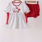 Red Alabama Roll Tide Embroidery Bloomer Set