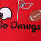 Red Georgia Go Dawgs Embroidery Pants Set