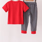 Red Georgia Go Dawgs Embroidery Pants Set