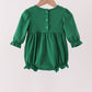Forest bow smocked ruffle bubble