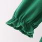 Forest bow smocked ruffle bloomer set