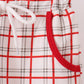 Red Santa Applique Plaid Pants Set