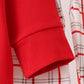 Red Santa Applique Plaid Pants Set