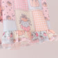 Pink pumpkin ruffle shorts set
