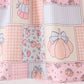 Pink pumpkin print ruffle dress