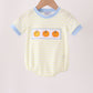 Yellow stripe pumpkin embroidery bubble