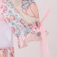 Pink pumpkin embroidery ruffle bubble
