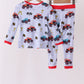 Blue Racing Car Bamboo Pajama Set