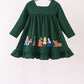 Forest nativity ruffle dress