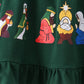 Forest nativity ruffle dress