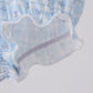 Blue bow embroidery bubble